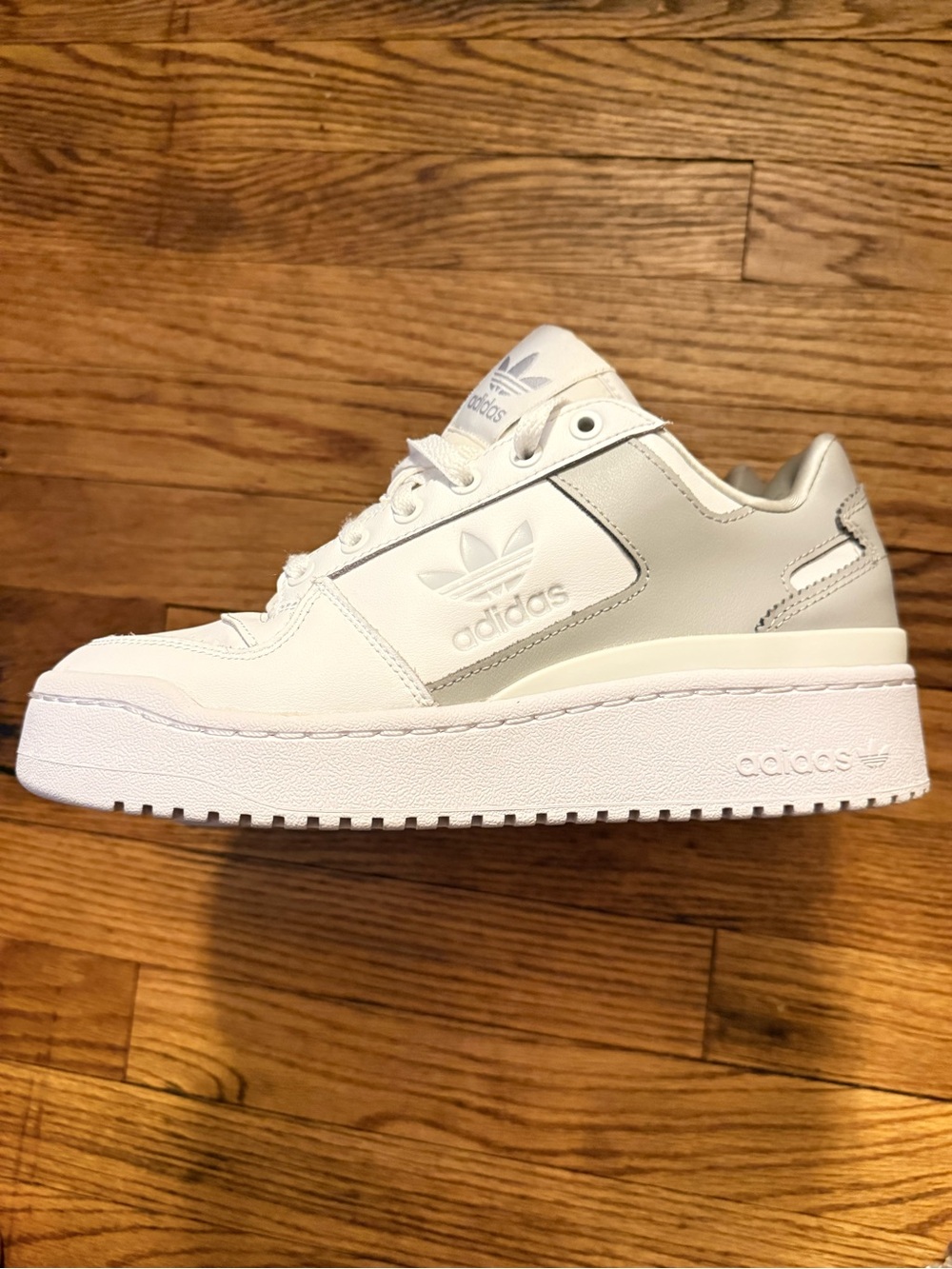 adidas Women’s White and Light Gray Sneakers